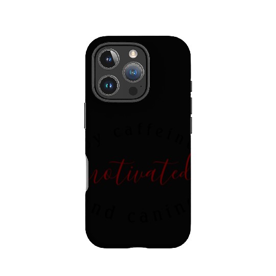 motivated by caffeine and canine-beautiful gift IPhone Cases