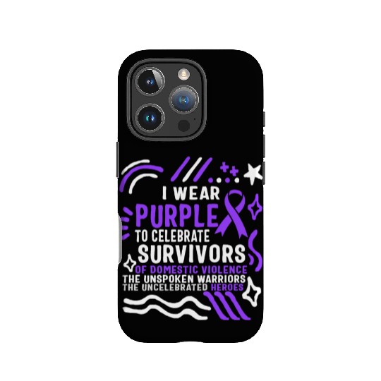 Domestic Violence Awareness IPhone Cases, I Wear Purple
