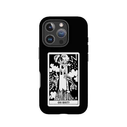Oh Shit! - The Tower Tarot Card IPhone Cases