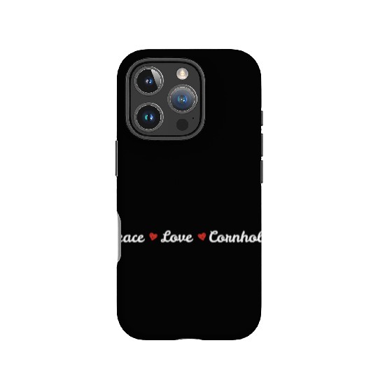 Peace love cornhole heart IPhone Cases