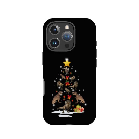 T Rex Christmas Tree T Rex Xmas Funny Gift IPhone Cases