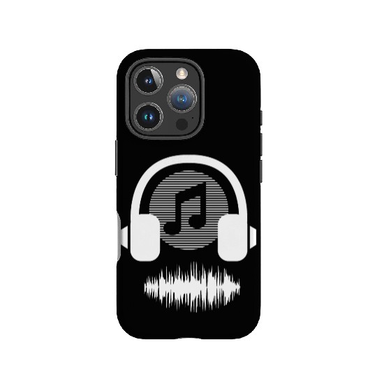 musica headphones novelty fun style 80s song IPhone Cases