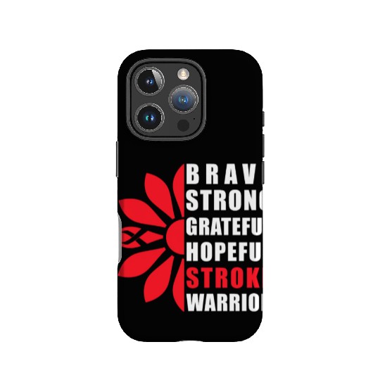 Stroke Awareness Brave Strong Grateful Stroke IPhone Cases