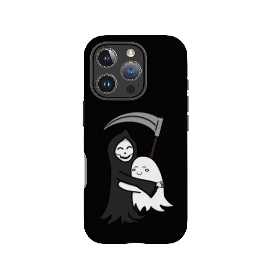 Grim Reaper & Ghost Hug | Friendship | Azrael IPhone Cases