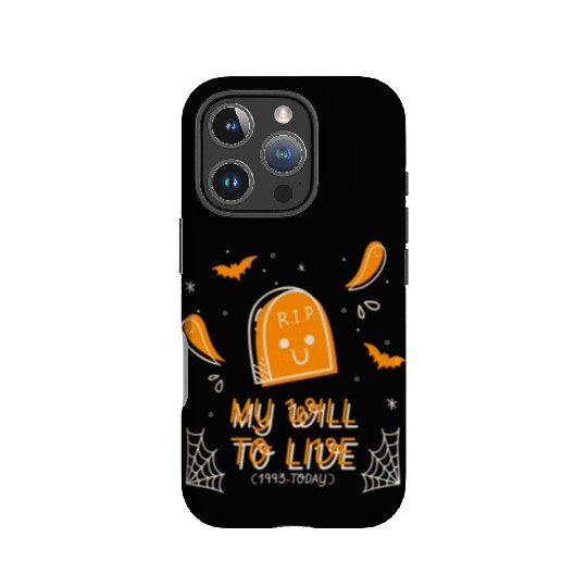 My will to live 1993 today halloween tombstone fun IPhone Cases