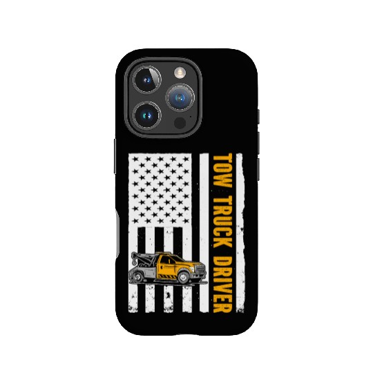 US Flag Tow Truck Driver IPhone Cases