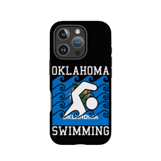 Oklahoma Flag Swimming Team Swim Swimmer US State IPhone Cases