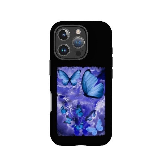 Blue Butterflies Lightning Butterfly Lover IPhone Cases