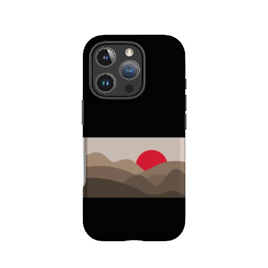 Minimalist Sun Coffee Brown IPhone Cases