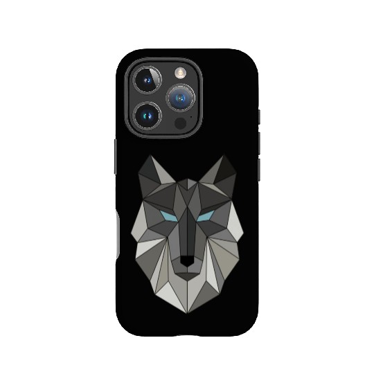 Wolf geometric IPhone Cases