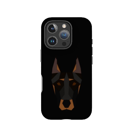 Doberman geometrical IPhone Cases
