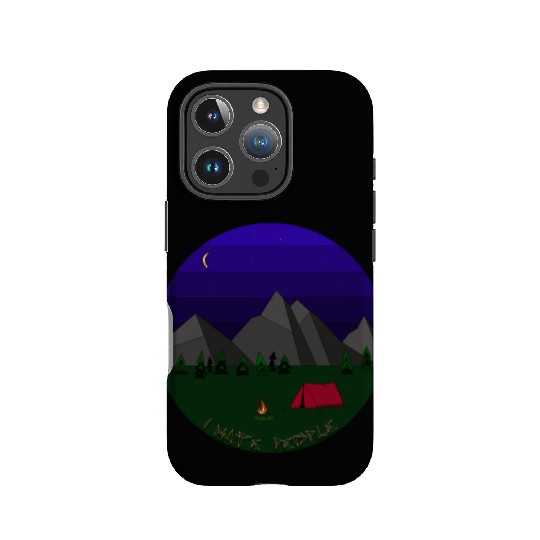 I hate People camping IPhone Cases