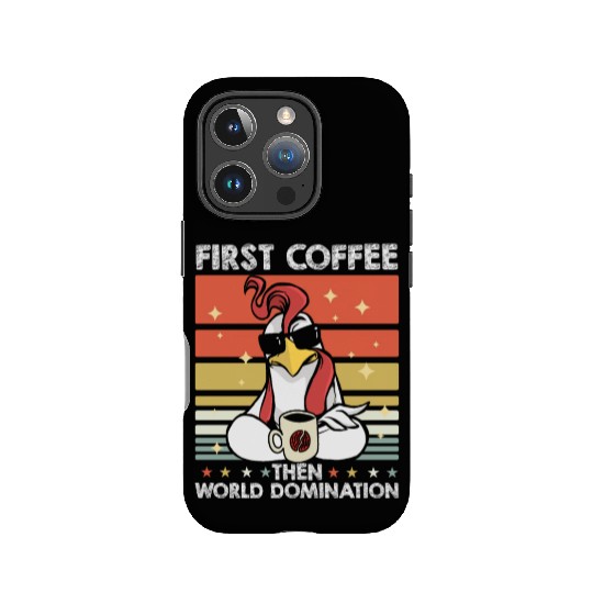 Rooster Cock Coffee Sunglasses IPhone Cases
