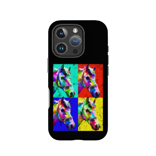 Pop Art Horse Farm Animal Lover Funny Horseback Ri IPhone Cases
