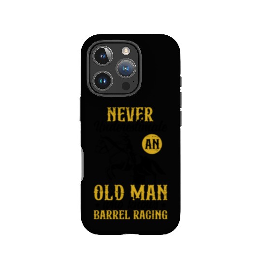 Old Man Barrel Racing Rodeo Equestrian Horse IPhone Cases