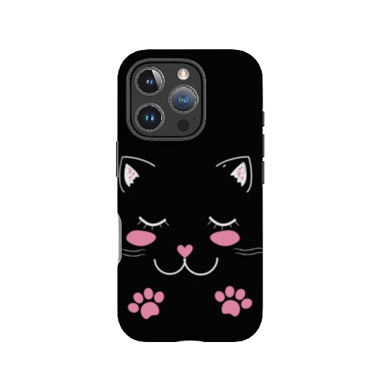 Adorable cat face IPhone Cases