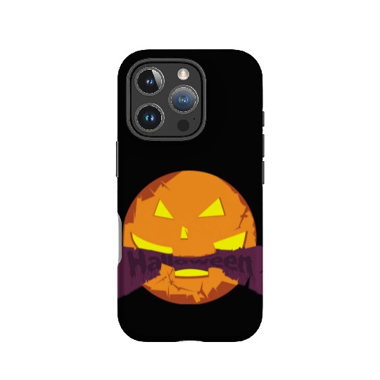 Ikon haloween kartun warna orange IPhone Cases