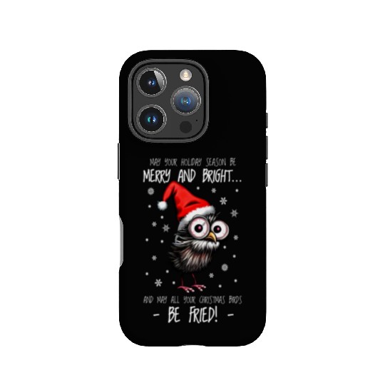 Santa Hat Christmas bird owl Christmas owls gift IPhone Cases