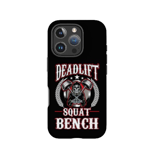 Gym Workout Squat Bench Deadlift Grim Reaper IPhone Cases