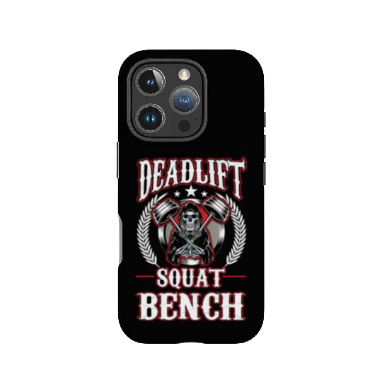 Gym Workout Squat Bench Deadlift Grim Reaper IPhone Cases