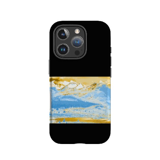Golden Blue Mountain Lake IPhone Cases