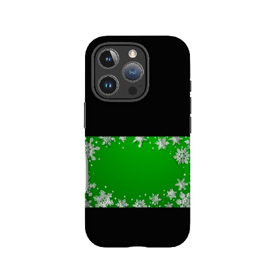 Winter Snowflakes Green White IPhone Cases