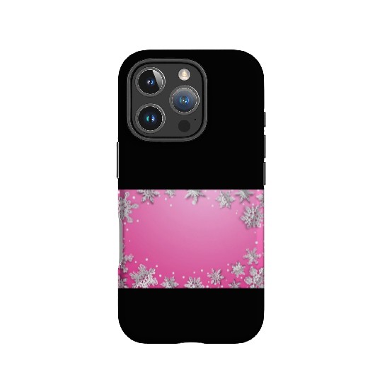 Winter Snowflakes Pink White IPhone Cases