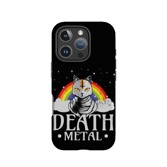 Death Metal Rock Satan Cat For Concerts Festivals IPhone Cases