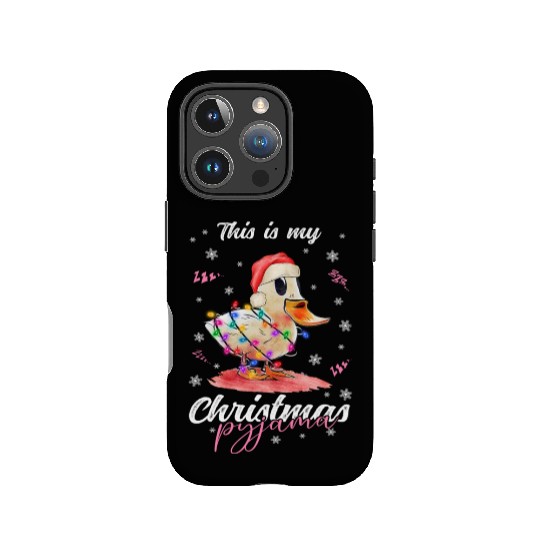 Winter Christmas Pyjama Duck IPhone Cases