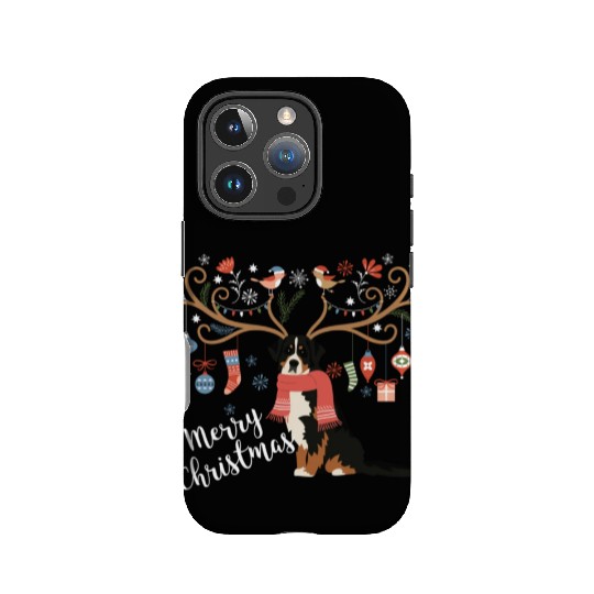 Bernese Mountain Dog Christmas IPhone Cases