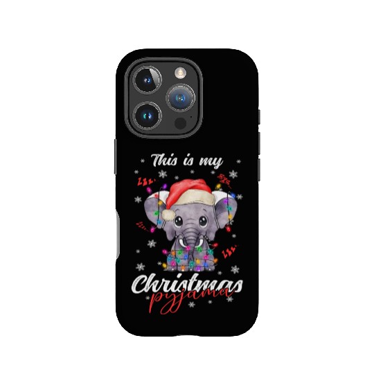 Winter Christmas Pyjama Elephant IPhone Cases