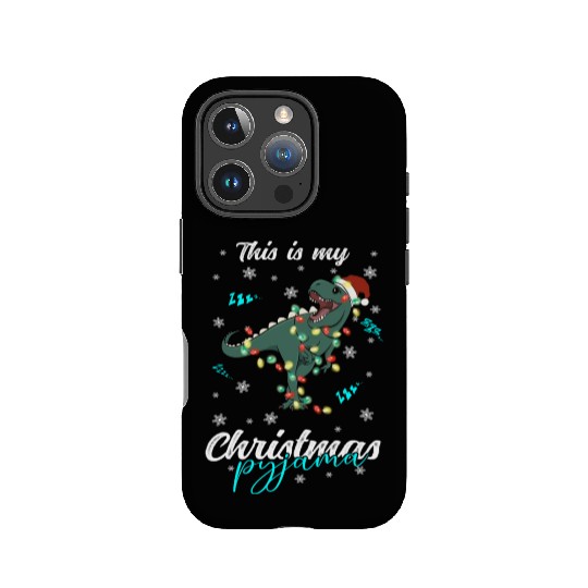 Winter Christmas Pyjama Dinosaur Trex IPhone Cases