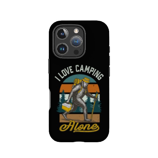 I Love Camping Solo Bigfoot Sasquatch IPhone Cases