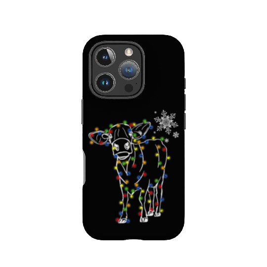 Cow Christmas Light Tree Cow Xmas Snow Lover IPhone Cases