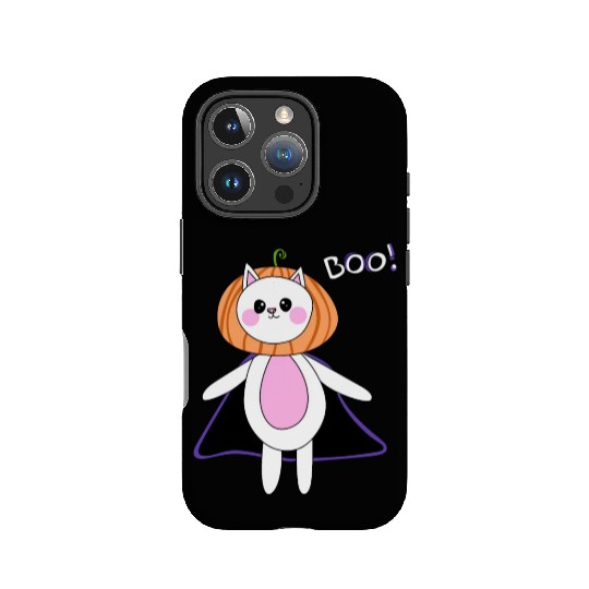 cute cat in halloween melon costume IPhone Cases