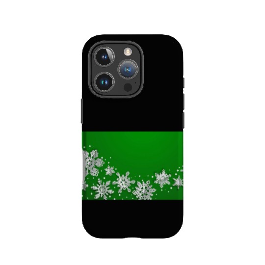 Christmas Snowflakes Green Winter IPhone Cases
