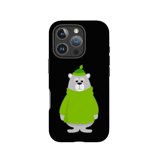 Green teddy bear lover IPhone Cases