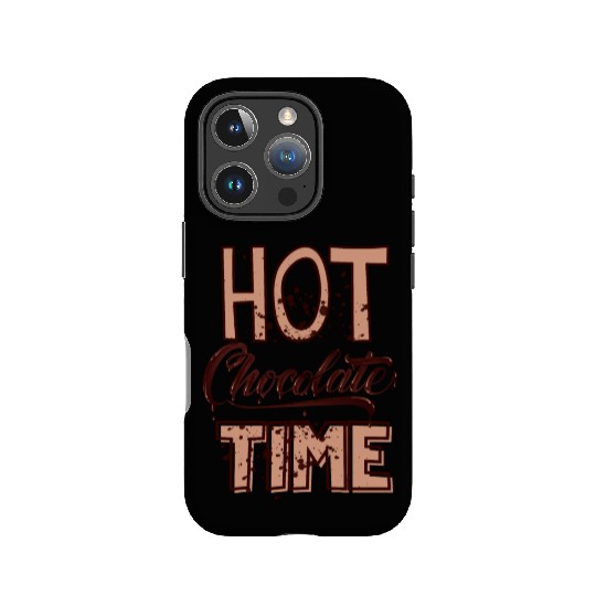 Cute winter quotes - hot chocolate time IPhone Cases