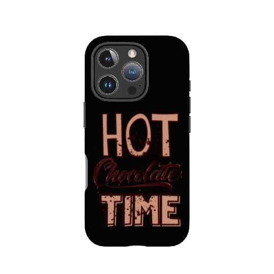 Cute winter quotes - hot chocolate time IPhone Cases