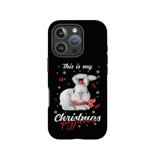 Winter Christmas Pyjama rabbit IPhone Cases