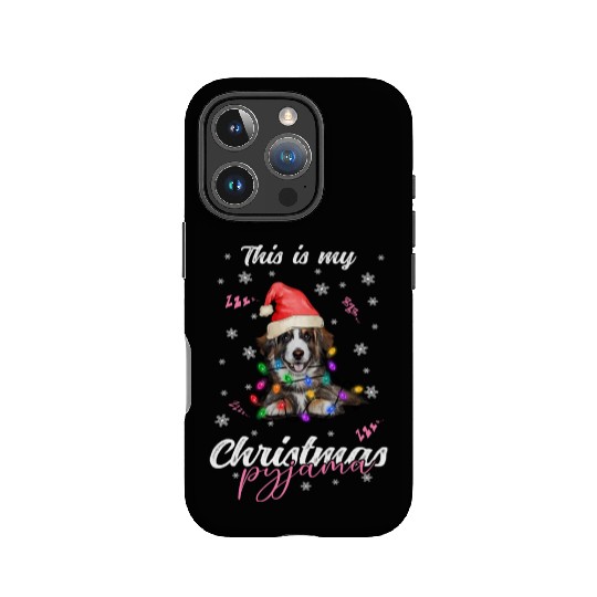 Winter Christmas Pyjama Australian Shepherd IPhone Cases