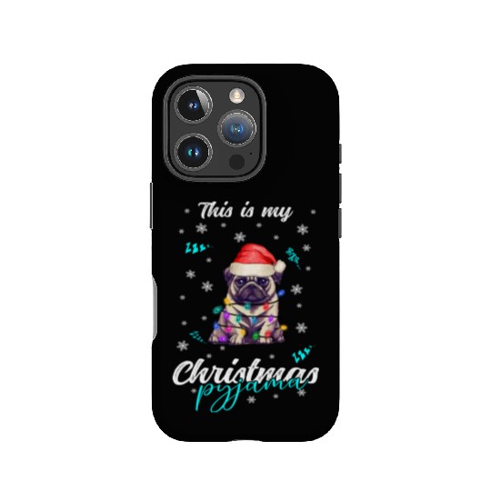 Winter Christmas Pyjama Pug IPhone Cases