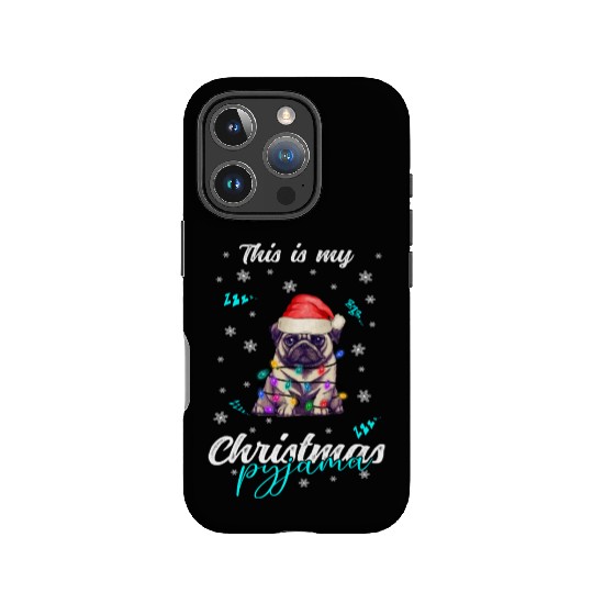 Winter Christmas Pyjama Pug IPhone Cases
