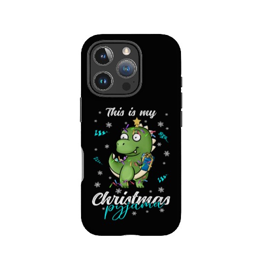 Winter Christmas Pyjama Dinosaur Trex IPhone Cases