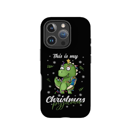 Winter Christmas Pyjama Dinosaur Trex IPhone Cases