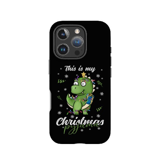 Winter Christmas Pyjama Dinosaur Trex IPhone Cases