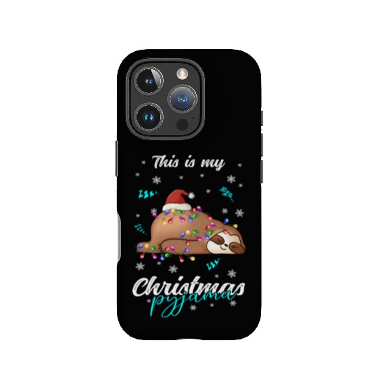 Winter Christmas Pyjama Sloth IPhone Cases