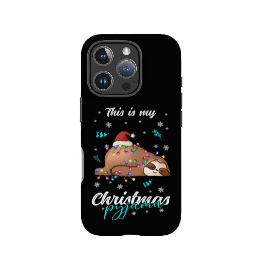Winter Christmas Pyjama Sloth IPhone Cases