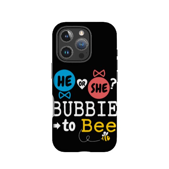 He or She Bubbie To Bee Gender Reveal Family Baby IPhone Cases