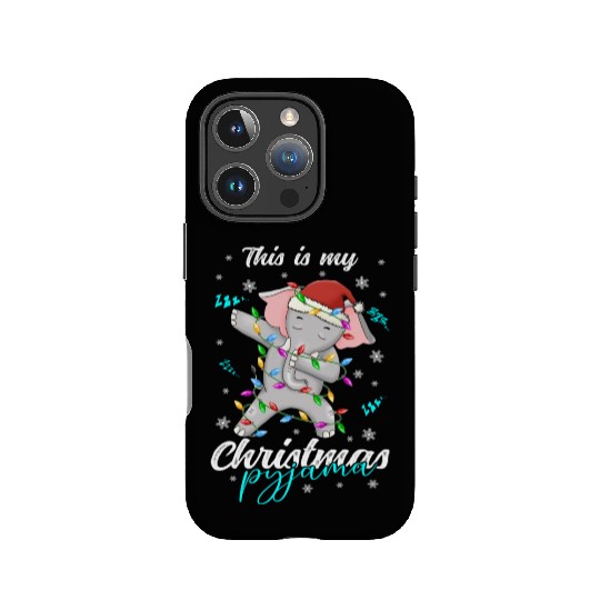 Winter Christmas Pyjama Elephant IPhone Cases